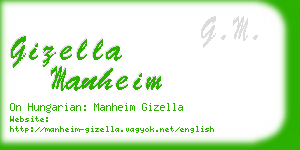 gizella manheim business card